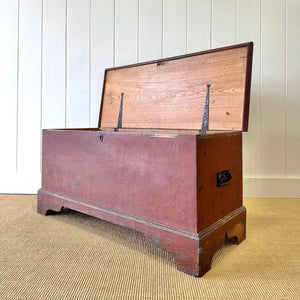 An Antique Blanket Box or Coffee Table With Iron Handles