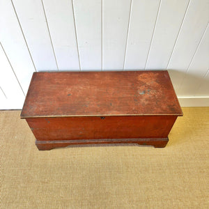 An Antique Blanket Box or Coffee Table With Iron Handles