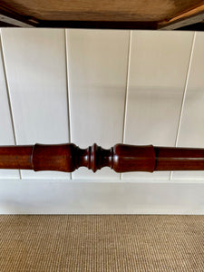 Antique English Mahogany Console Table with Tooled Leather Top c1890