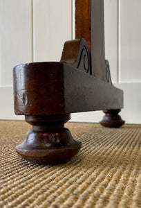 Antique English Mahogany Console Table with Tooled Leather Top c1890