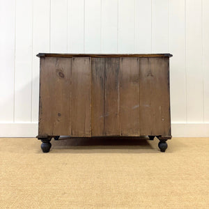 An Ebonized English Pine Chest of Drawers Dresser c1890