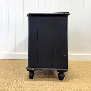 An Ebonized English Pine Chest of Drawers Dresser c1890