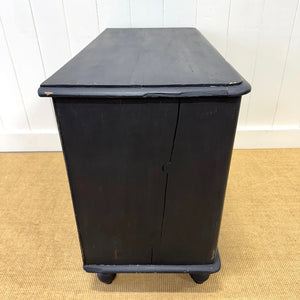 An Ebonized English Pine Chest of Drawers Dresser c1890