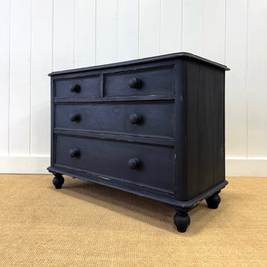 An Ebonized English Pine Chest of Drawers Dresser c1890
