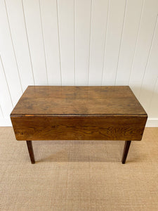 An Early English Country Oak Drop Leaf Table with Drawer c1800