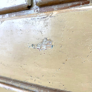 An Antique English Pine Chest of Drawers Dresser With Tulip Feet in Old Paint c1890