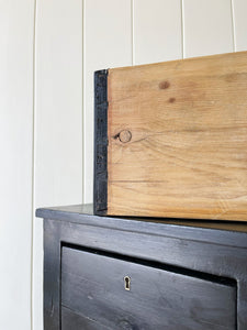 An English Pine Ebonized Console Side Table with Brass Castors c1820