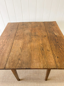An Early English Country Oak Drop Leaf Table with Drawer c1800