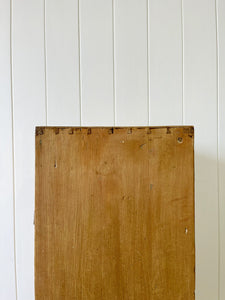An Antique English Pine Narrow Chest of Drawers Dresser with Dark Wooden Knobs