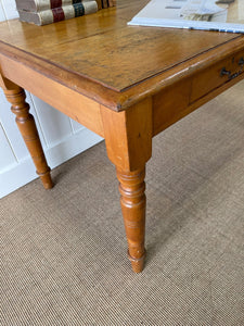 Antique English Country Pine Desk or Library Table c1890
