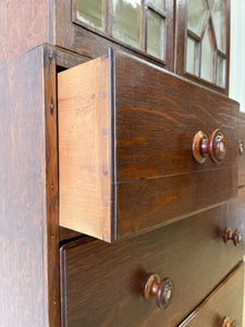 A Early 19th Century English Oak Diminutive Bookcase