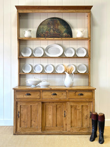 A 19th Century Monumental Pine Welsh Kitchen Dresser 9ft Tall or Hutch