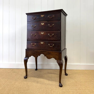 An Antique George II Oak Chest on Stand c1780