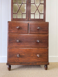 A Early 19th Century English Oak Diminutive Bookcase