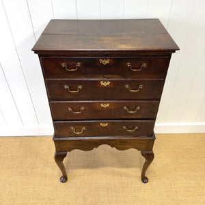 An Antique George II Oak Chest on Stand c1780