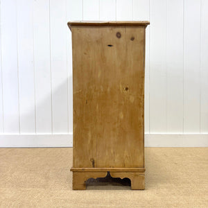 A 19th Century English Pine Chest of Drawers/Dresser with Brass Hardware