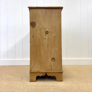 A 19th Century English Pine Chest of Drawers/Dresser with Brass Hardware