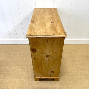 A 19th Century English Pine Chest of Drawers/Dresser with Brass Hardware