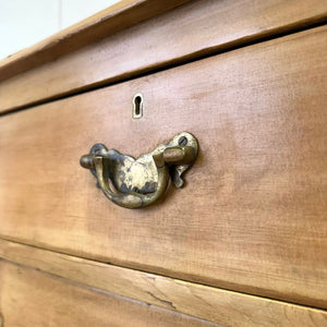 A 19th Century English Pine Chest of Drawers/Dresser with Brass Hardware