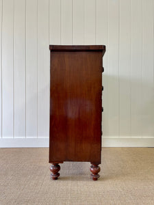 An Antique English Mahogany Chest of Drawers c1890