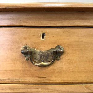 A 19th Century English Pine Chest of Drawers/Dresser with Brass Hardware