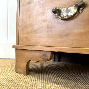 A 19th Century English Pine Chest of Drawers/Dresser with Brass Hardware