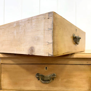 A 19th Century English Pine Chest of Drawers/Dresser with Brass Hardware