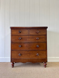 An Antique English Mahogany Chest of Drawers c1890