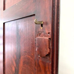 A 19th Century English Pine Ebonized Linen Press Cupboard