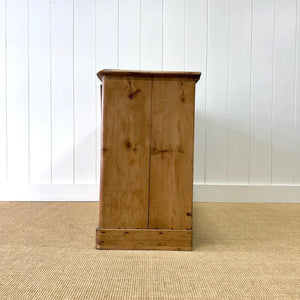 An Antique English Pine Chest of Drawers Dresser c1890