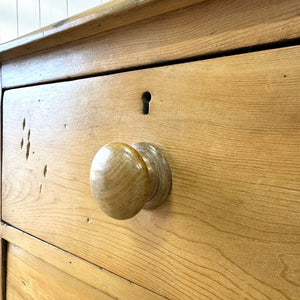An Antique English Pine Chest of Drawers Dresser c1890