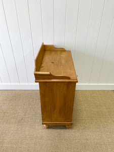 An English Pine Chest of Drawers Dresser with Gallery c1890