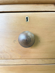 An English Pine Chest of Drawers Dresser with Gallery c1890