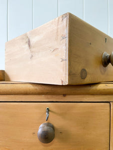 An English Pine Chest of Drawers Dresser with Gallery c1890