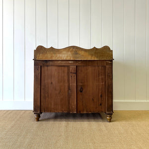 An Antique English Pine Chest of Drawers Dresser Tulip Feet c1890