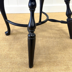 A Set of Six Antique Black Windsor Armchairs