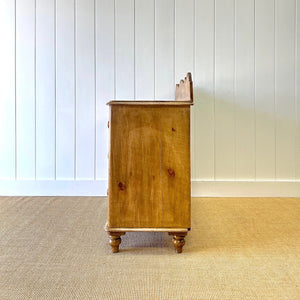 An Antique English Pine Chest of Drawers Dresser Tulip Feet c1890