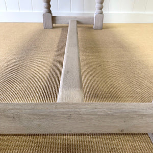 Antique English Bleached Country Oak 7ft Refectory Style Table
