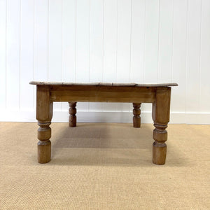 An Antique Rustic English Country Pine Scrubbed Top Coffee Table