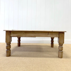 An Antique Rustic English Country Pine Scrubbed Top Coffee Table