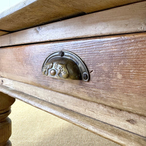 An Antique Rustic English Country Pine Scrubbed Top Coffee Table