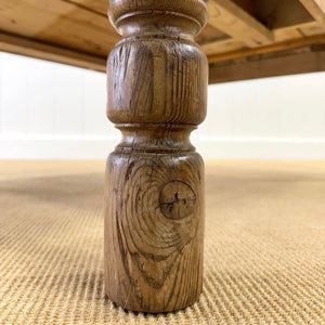 An Antique Rustic English Country Pine Scrubbed Top Coffee Table