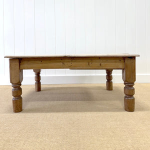 An Antique Rustic English Country Pine Scrubbed Top Coffee Table