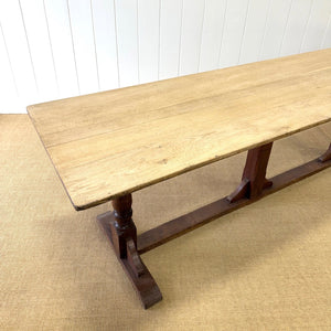 A Large Antique 10 ft English Oak Hunt Table or Console Table
