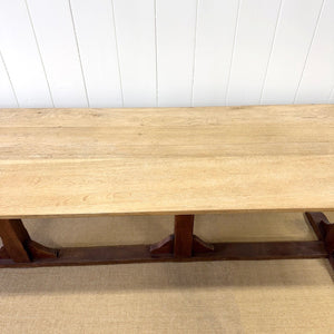 A Large Antique 10 ft English Oak Hunt Table or Console Table