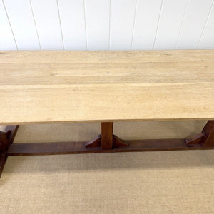 A Large Antique 10 ft English Oak Hunt Table or Console Table