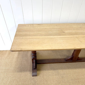 A Large Antique 10 ft English Oak Hunt Table or Console Table