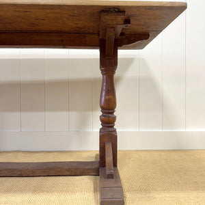 A Large Antique 10 ft English Oak Hunt Table or Console Table