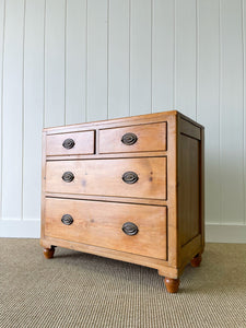 A Happy English Pine Chest of Drawers Dresser c1890