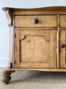 An English Pine Cupboard Sideboard c1890